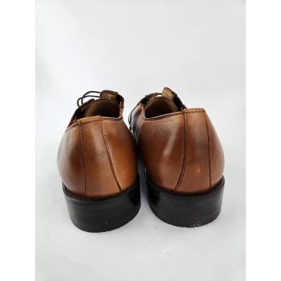 NEW Men\'s 9.5 Genuine Leather Oxfords‎ Embossed Ostrich Pattern Dress Shoes Lace main image 6